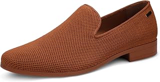 uubaris Mocasines para hombre, zapatos de vestir, zapatos de esmoquin clásicos, zapatos para caminar, marr�n (Camel), 46 EU