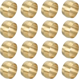 1/2" Inner Diameter Brass Compression Sleeves, Brass Compression Fittings Assortment Kit, 16pcs Air Hose