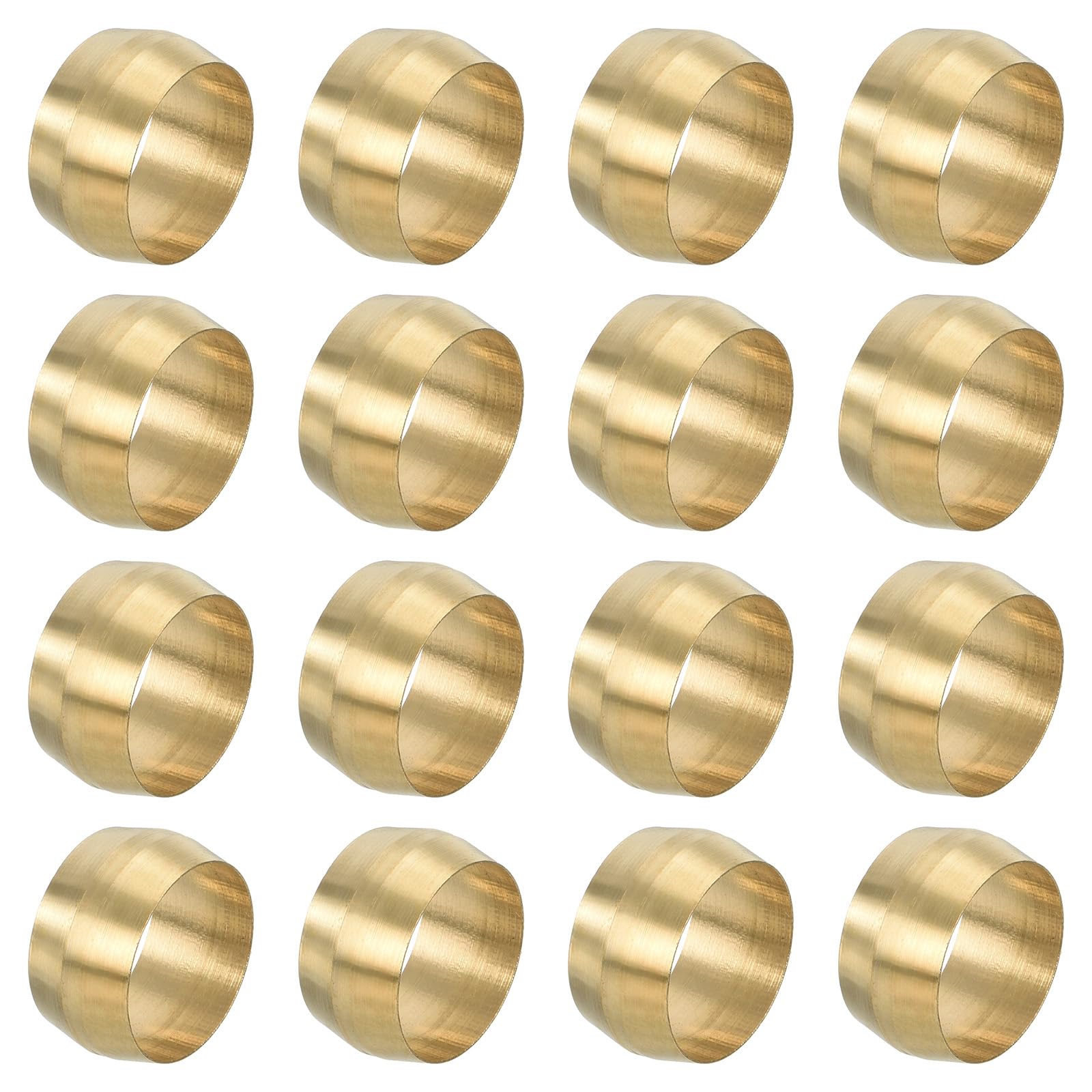 1/2" Inner Diameter Brass Compression Sleeves, Brass Compression Fittings Assort