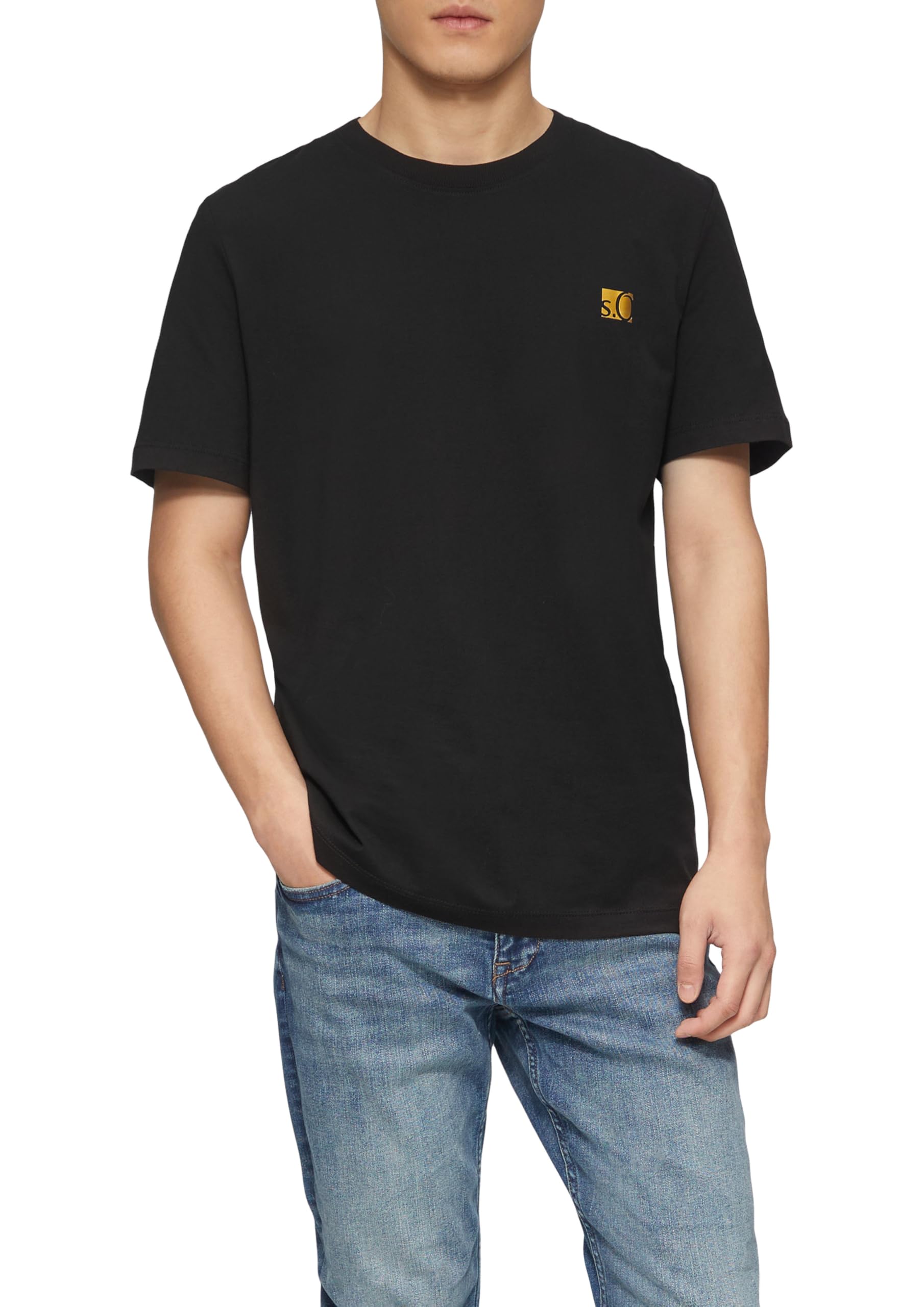 s.Oliver 2156922 Men's T-Shirt with Printed Logo (Pack of 1)