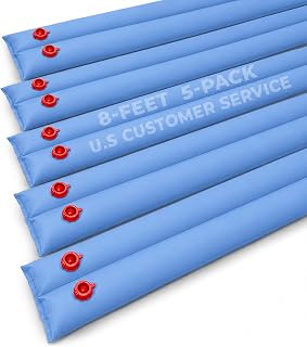 Blue Wave 8-ft Double Water Tube for Winter Pool Cover - 5 Pack | Puncture-Resistant 18-Gauge Vinyl, Withstands -10°F to 180°F, Dual-Chamber Design, Leak-Resistant, Anchors Winter Covers