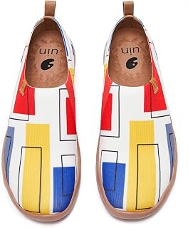UIN Women's Art Painted Travel Shoes Slip On Casual Knit Loafers Lightweight Comfort Fashion Sneaker Toledo ⅠBirds and Flowers