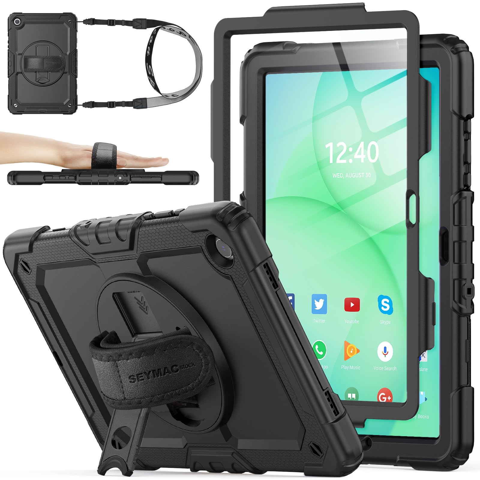SEYMAC stock Case for Samsung Galaxy Tab A11+ Plus/A9+ Plus 11'', Full-Body Drop