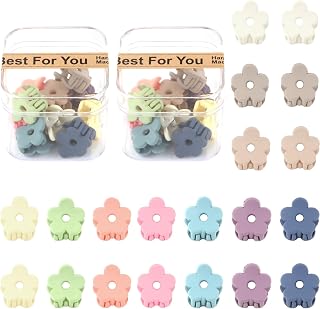 20PCS Mini Flower Hair Clips, Cute Flower Claw Clips Tiny Hair Clip