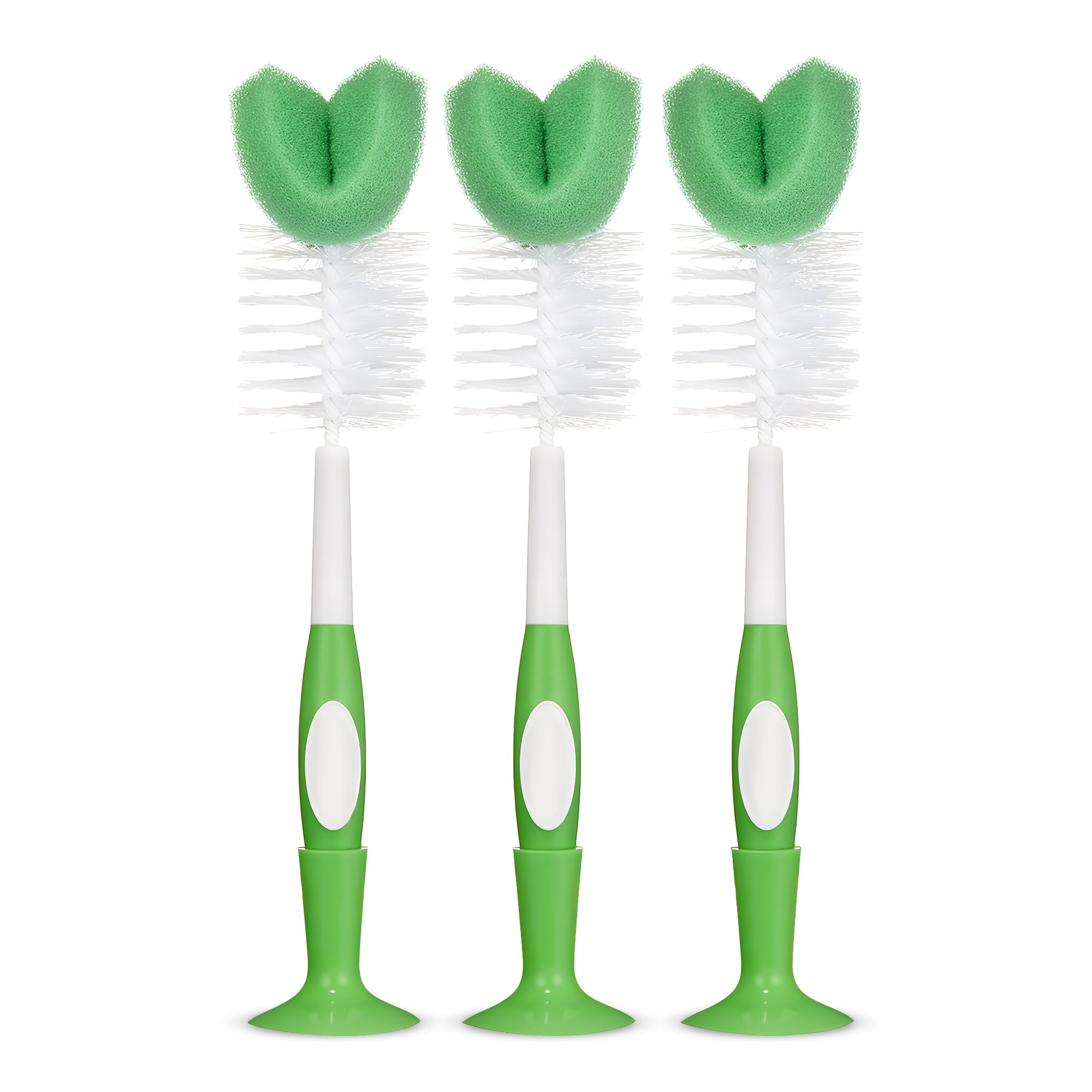 Amazon Basics Bottle Brush (Pack of 3), White (Previously Mama Bear)