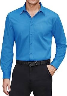 J.VER Men's shirt with stain protection, regular cut, easy to iron, long-sleeved shirt, classic, elastic, business shirt, leisure, wedding