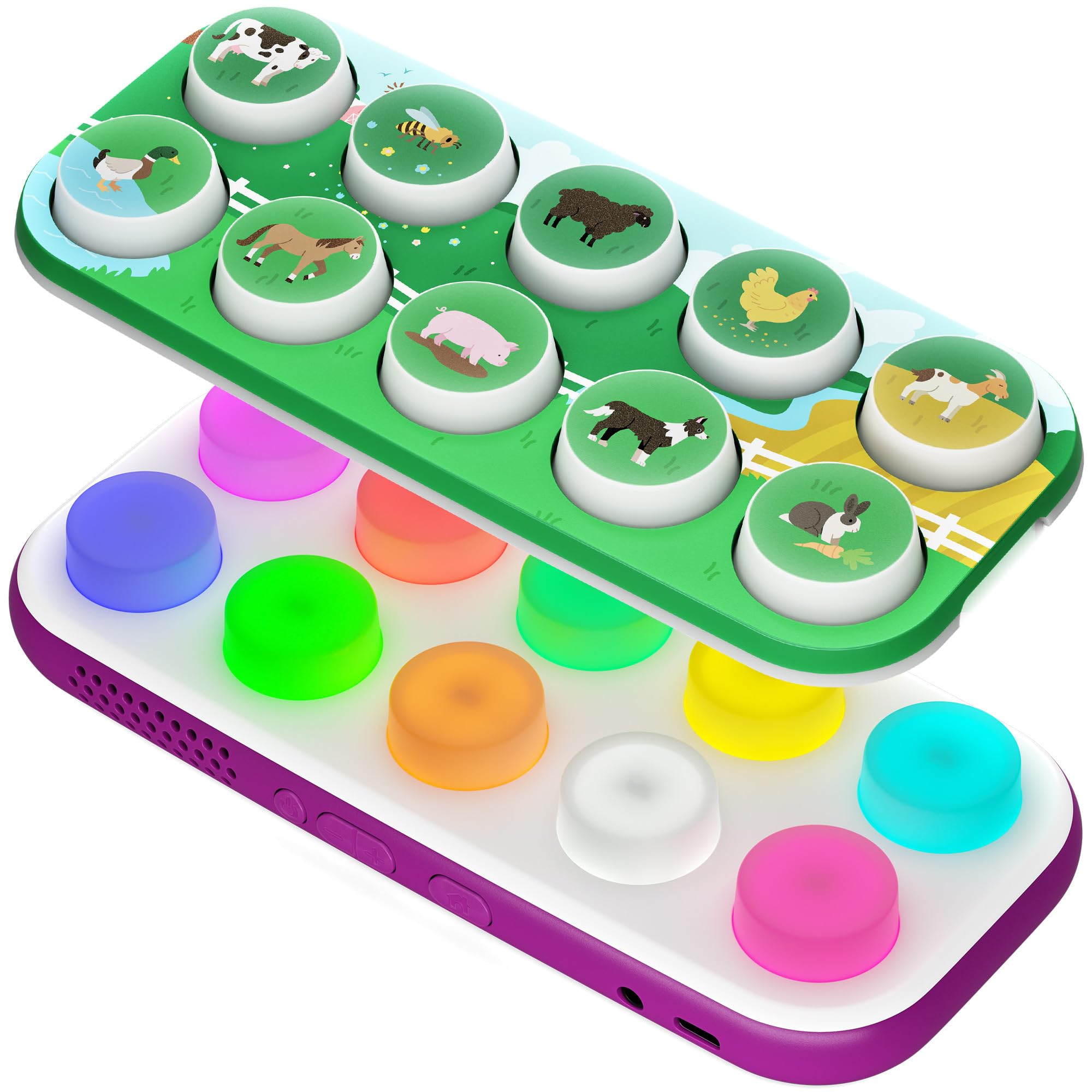 Boppo Screen-Free Learning Tablet and On the Farm Toppo Bundle | Travel-friendly