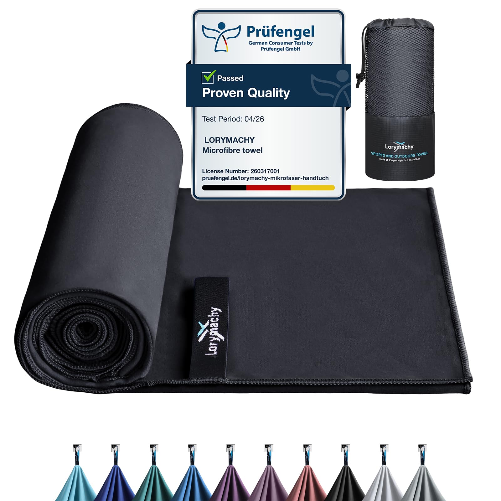 Microfiber Towel - Silver Ion Infused Fabric Quick Dry Adult Ultra Light Highly 