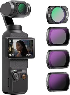 NEEWER HD CPL ND Filter Kit Compatible with DJI Osmo Pocket 3 4 Xtra Muse | Neutral Density ND16, ND64, ND256, Circular Polarizing Filter Polarizer, Magnetic, Gimbal Action Camera Accessories Kit