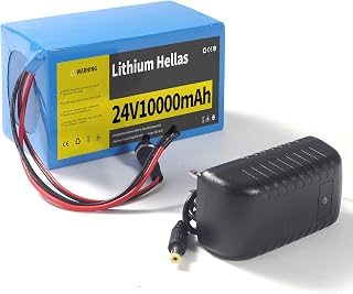 24V 10Ah Lithium Battery for Kid Ride On Toys with 29.4V 1A Charger, 1 Pack | 10000mAh High-Capacity, Rechargeable, 2000+ Long Cycle Life, BMS Protection, Compatible with 24V Devices and DIY Projects