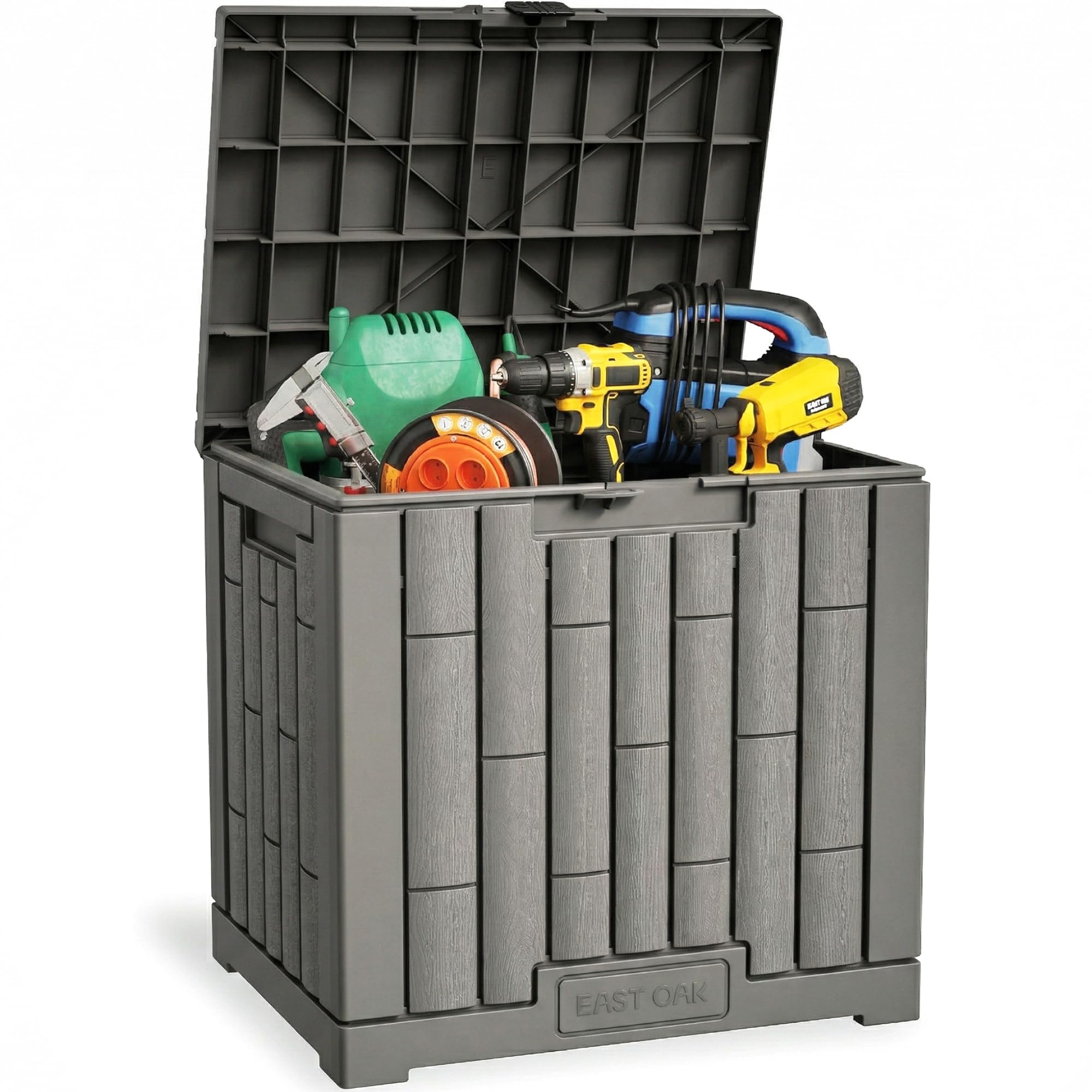 EAST OAK Outdoor Storage Box, 31 Gallon Deck Box Indoor and Outdoor Use, Waterpr