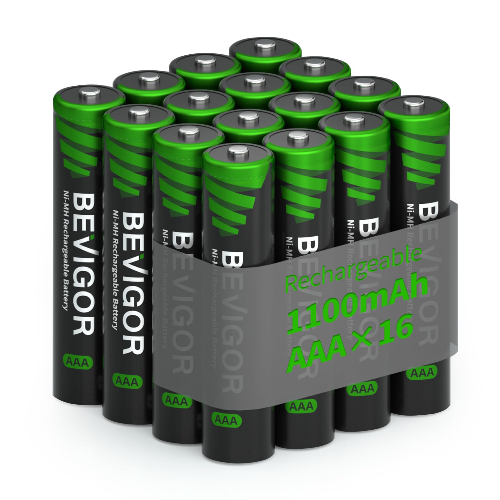 BEVIGOR Rechargeable AAA Batteries, 1100 mAh High Capacity, LSD Low Self Dischar