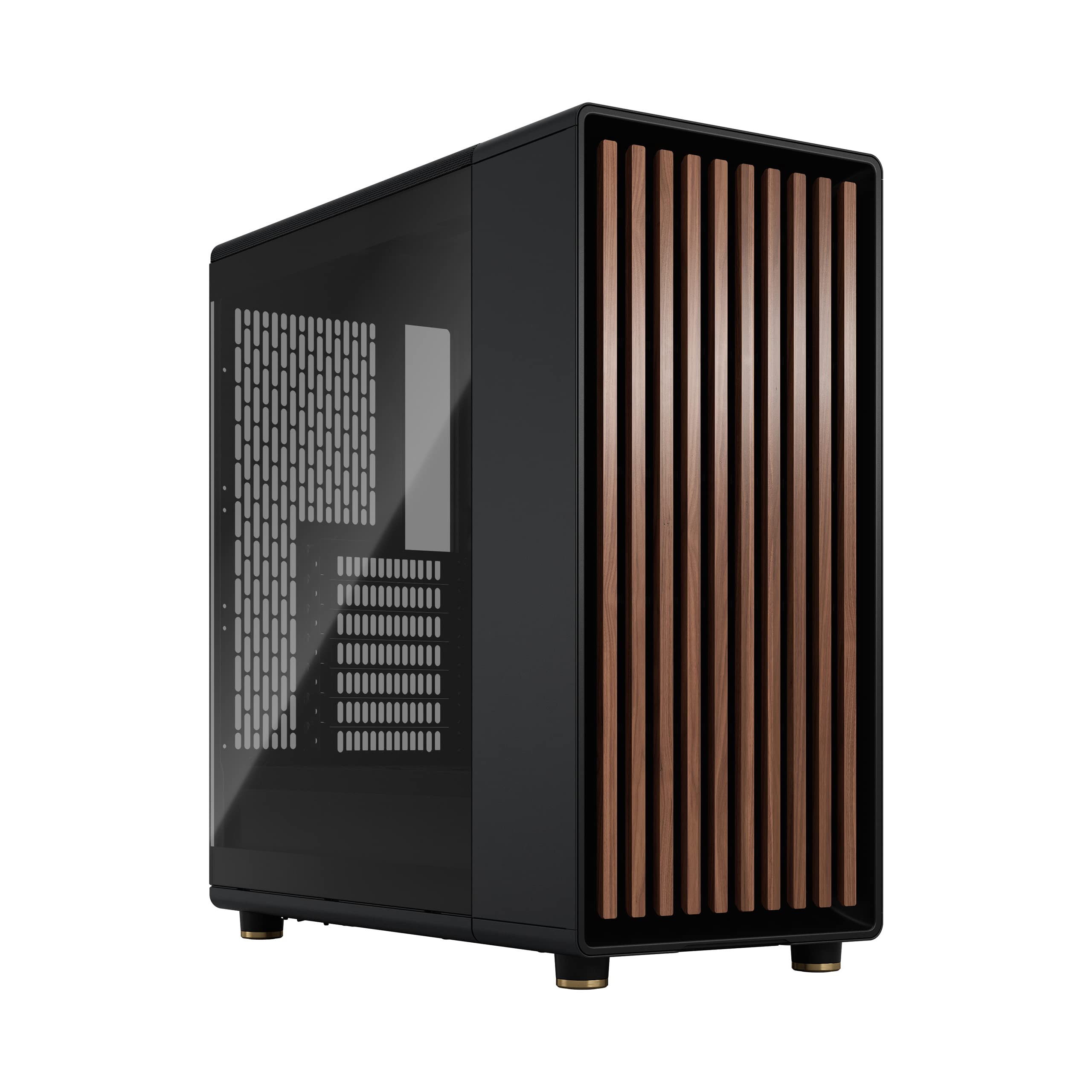Fractal Design North Charcoal Black Tempered Glass Dark - Genuine Walnut Wood Fr