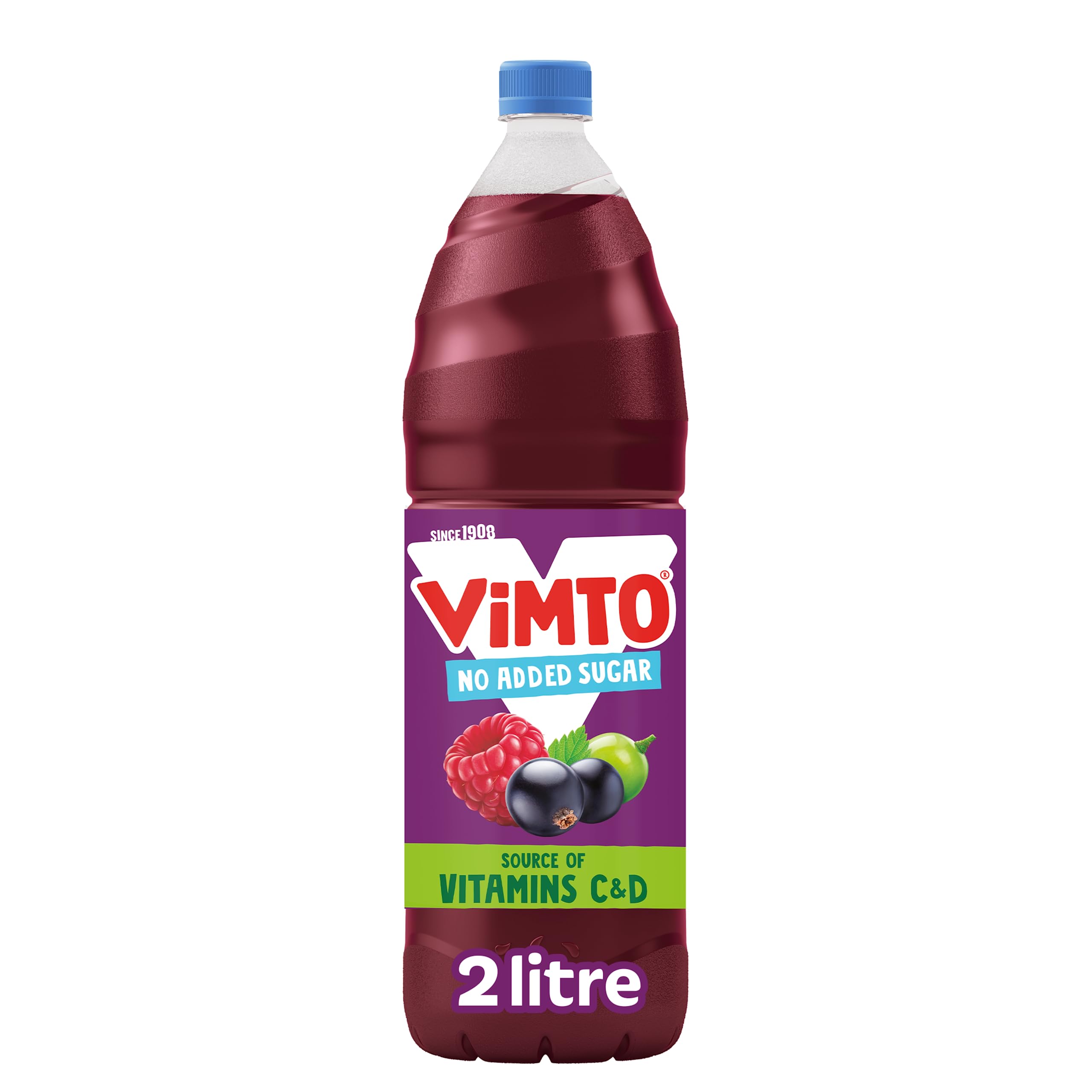 Vimto Squash – No Added Sugar – Real Fruit Flavour – Vitamins C & D – 2L Bottle 