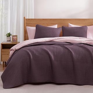 King Size Quilt-Lightweight Plum Bedspreads King Quilt Bedding Set