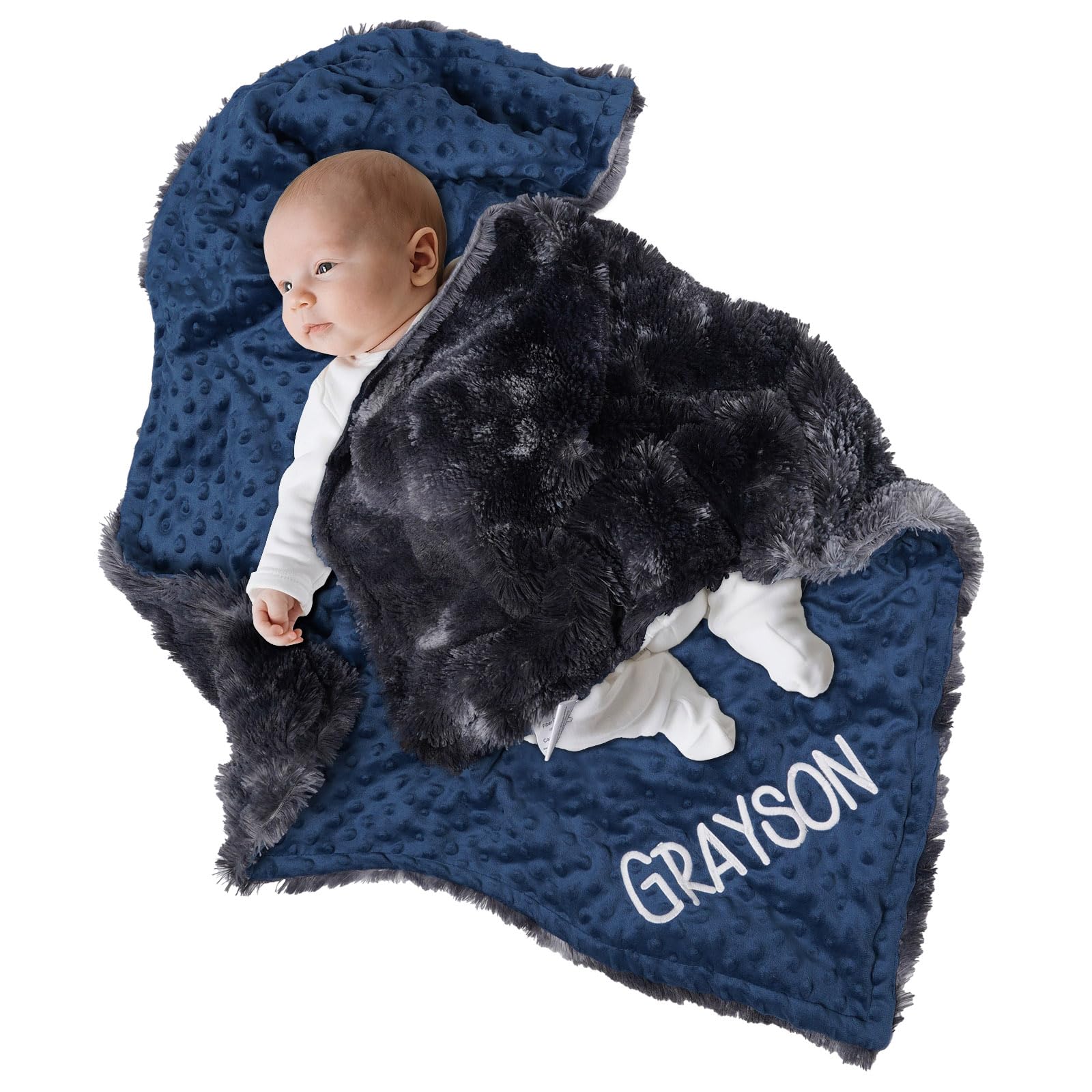 Personalized Baby Blanket Customized Baby Blanket with Name, Custom Embroidered 