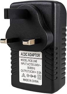 GEU 48V 0.5A POE Injector UK Plug Ethernet Power Supply POE Adapter | Powerline Adapter with PoE Port + LAN Port 48V POE Injector for IP Security Cameras, Wireless Access Points Devices, Black