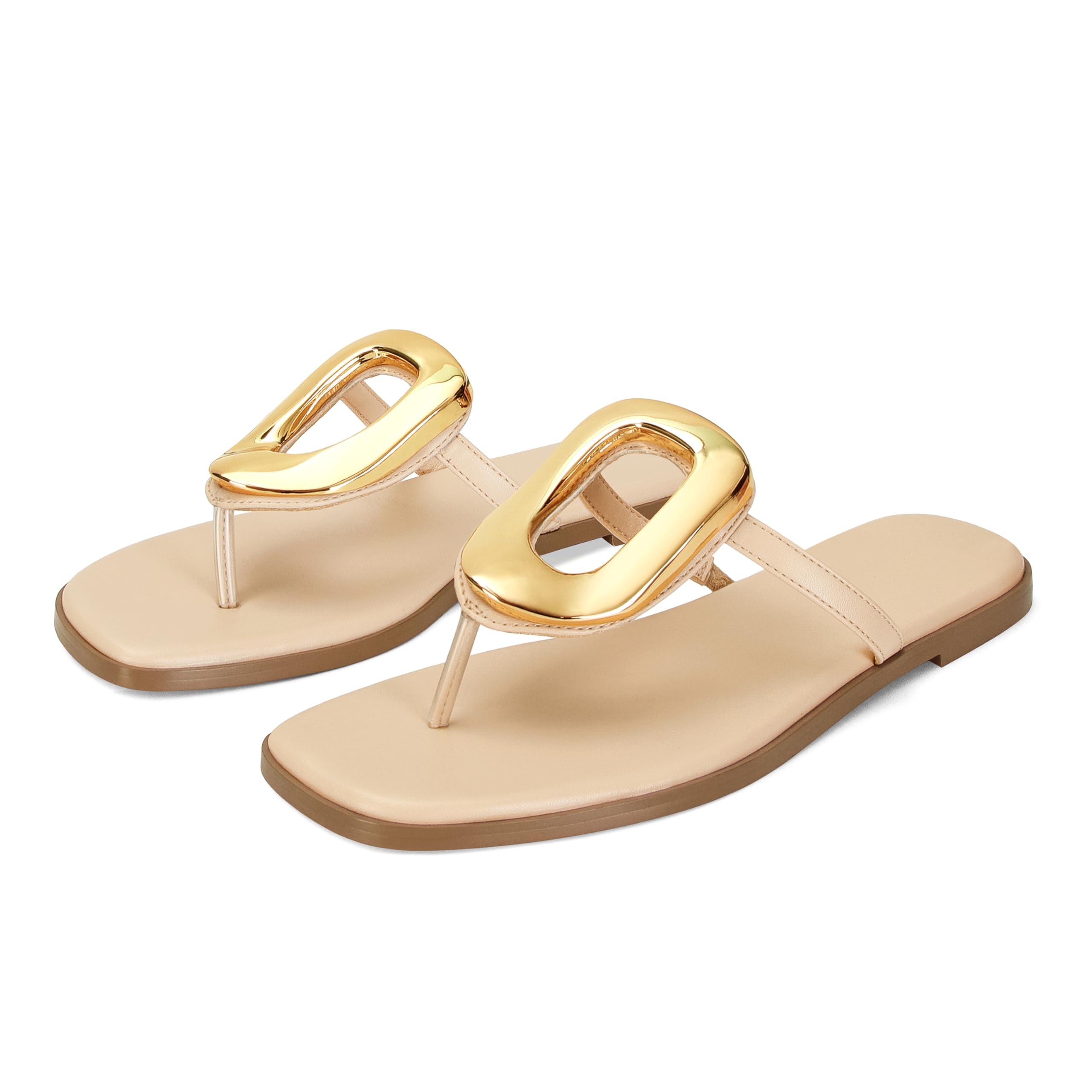 Wnshonzy Flip-Flops for Women Thong Sandals Flat Slip on Slides Beach Comfort Op