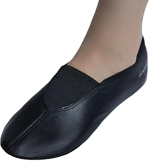 Lappade Gymnastics shoes, ballet shoes, ballet shoes, trainers, extra wide dance shoes, different soles, black leather sole, 40 EU, Black Leather Sole, 40 EU