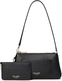 kate spade new york Ava Spring Pansises Embossed Pebbled Leather 2 In 1 Pochette
