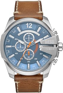 Diesel Mega Chief Men's Watch, Chronograph Movement, 51mm Black Stainless Steel Case with Stainless Steel Band DZ4485