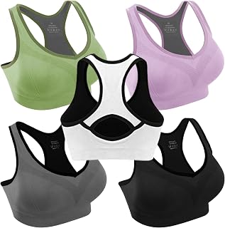 Women's Racerback Sports Bras High Impact Workout Yoga Gym Fitness Bra