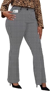 Wrinkle-Free Stretch Dress Pants Plus Size for Women Pull-on Pant Ease into Comfort Office Pant