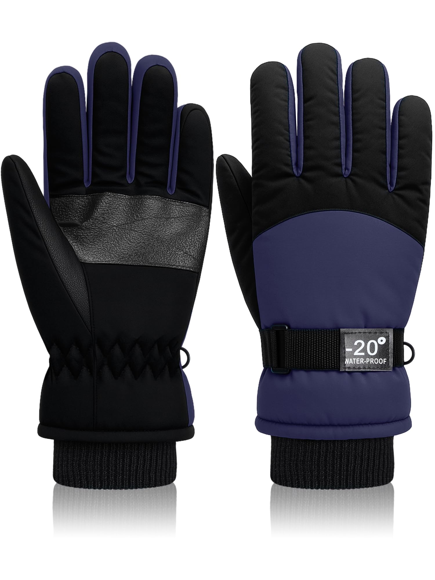 Geyoga Kids Waterproof Winter Ski Gloves Boys Girls Warm Thick Snowboard Gloves