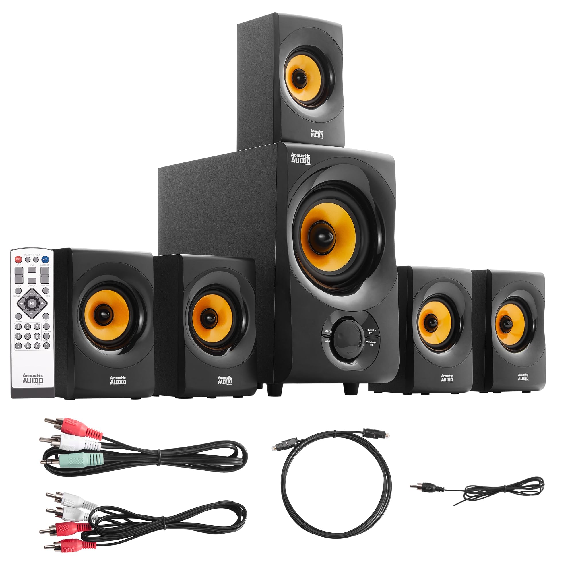 Acoustic Audio AA5170 Home Theater 5.1 Bluetooth Speaker System 700W with Powere