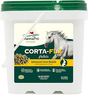 Manna Pro Corta-Flx Equine Joint Supplement Pellets, 12 lb Bag | Joint Support Pellet Supplement, Fortified with Vitamins & Minerals, Helps Support Healthy Joint Function & Mobility