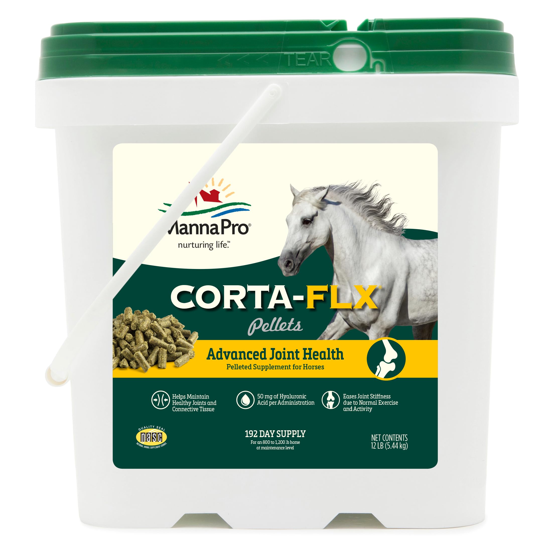 Manna Pro Corta-Flx Equine Joint Supplement Pellets, 12 lb Bag | Joint Support P