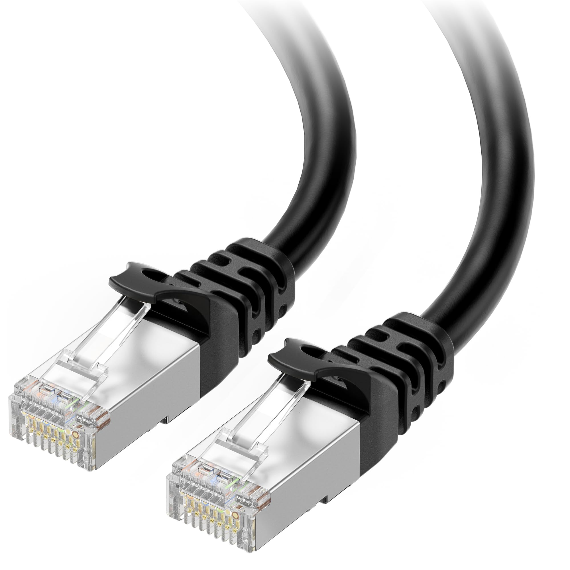 Cable Matters 10Gbps Snagless Shielded Cat 6A Ethernet Cable, 50ft, Black | S/FT