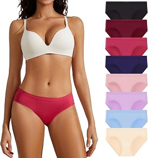 Womens Underwear No Show Bikini,Breathable Low Waisted Moisture-Wicking Brief Hipster,Seamless Panties 8Packs