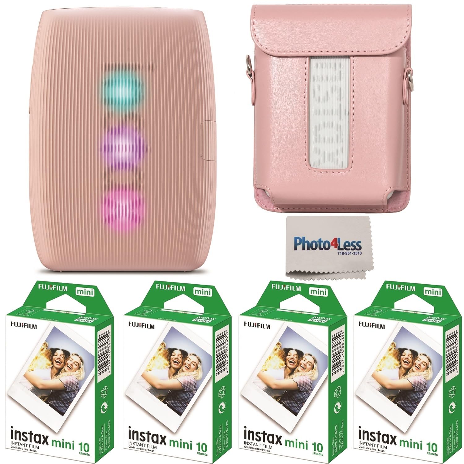 Fujifilm Instax Mini Link 3 Printer Bundle Instax Mini Film (40 Sheets), Instax 