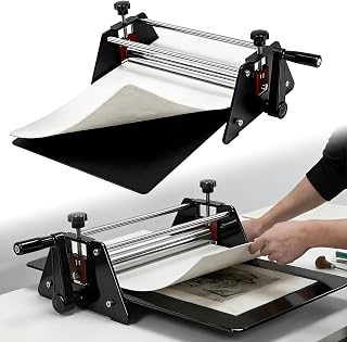 Printing Press, Basic Etching Machine with Felt &amp; Base Plate | Professional Printing Machine Fit for Etching, Embossing, Monotype, Relief Block Printing, 11 ""L x 10"" W x 7.2 ""H