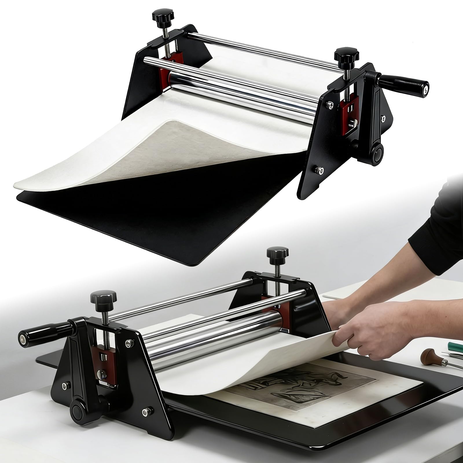 Printing Press, Basic Etching Machine with Felt & Base Plate | Professional Prin