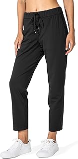 G Gradual Women's Pants with Deep Pockets 7/8 Stretch Ankle Sweatpants | Golf, Athletic, Travel, Lounge, Business Casual, Teacher, Drawstring Waist, Butter Soft 4-Way Stretch, Lightweight