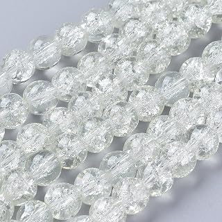 100pcs 8mm Glass Beads Round Smooth Beads for Necklace Bracelet Earrings DIY Crafts