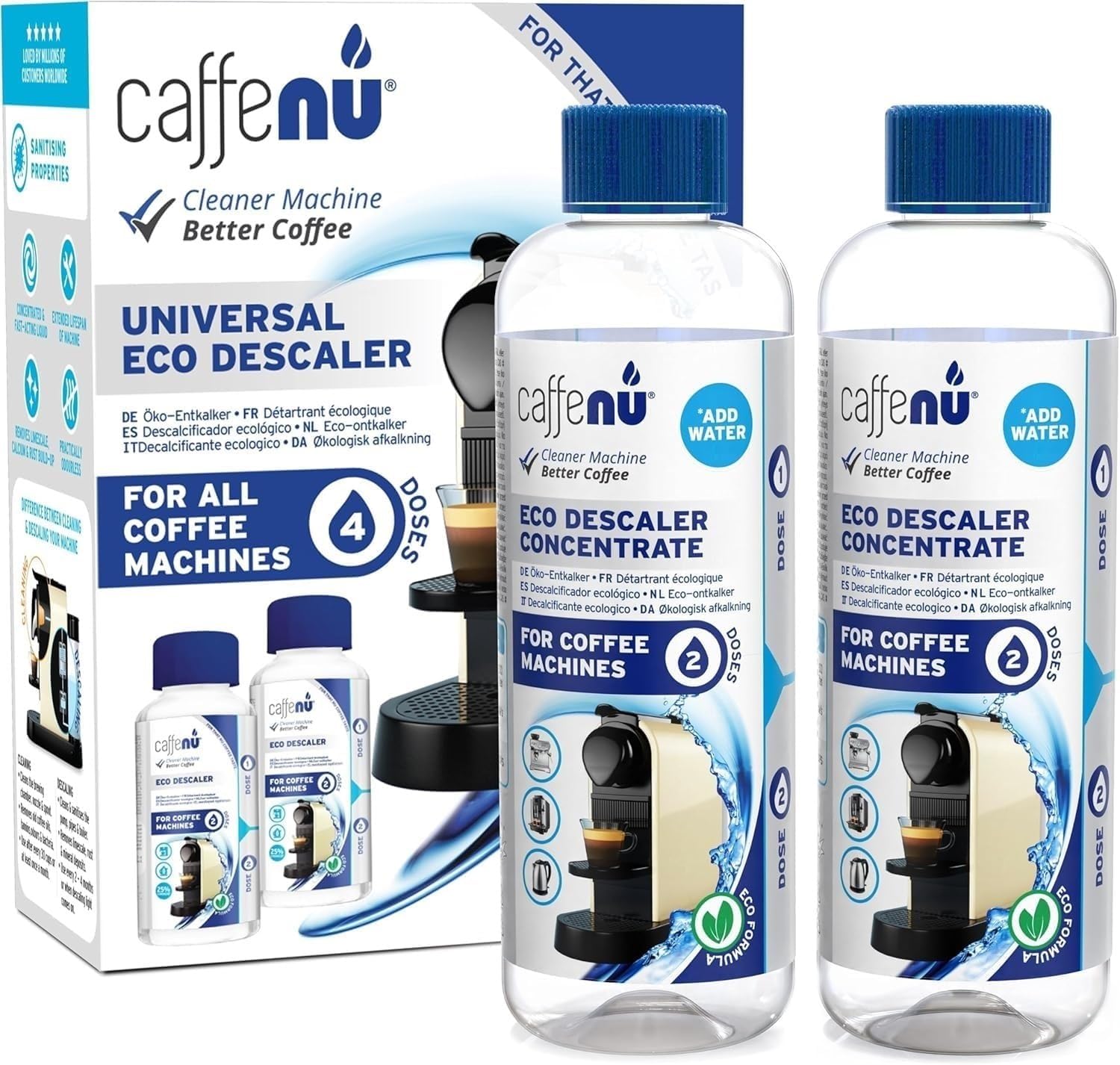 Caffenu Nespresso Compatible Universal Descaling Solution for Coffee Makers