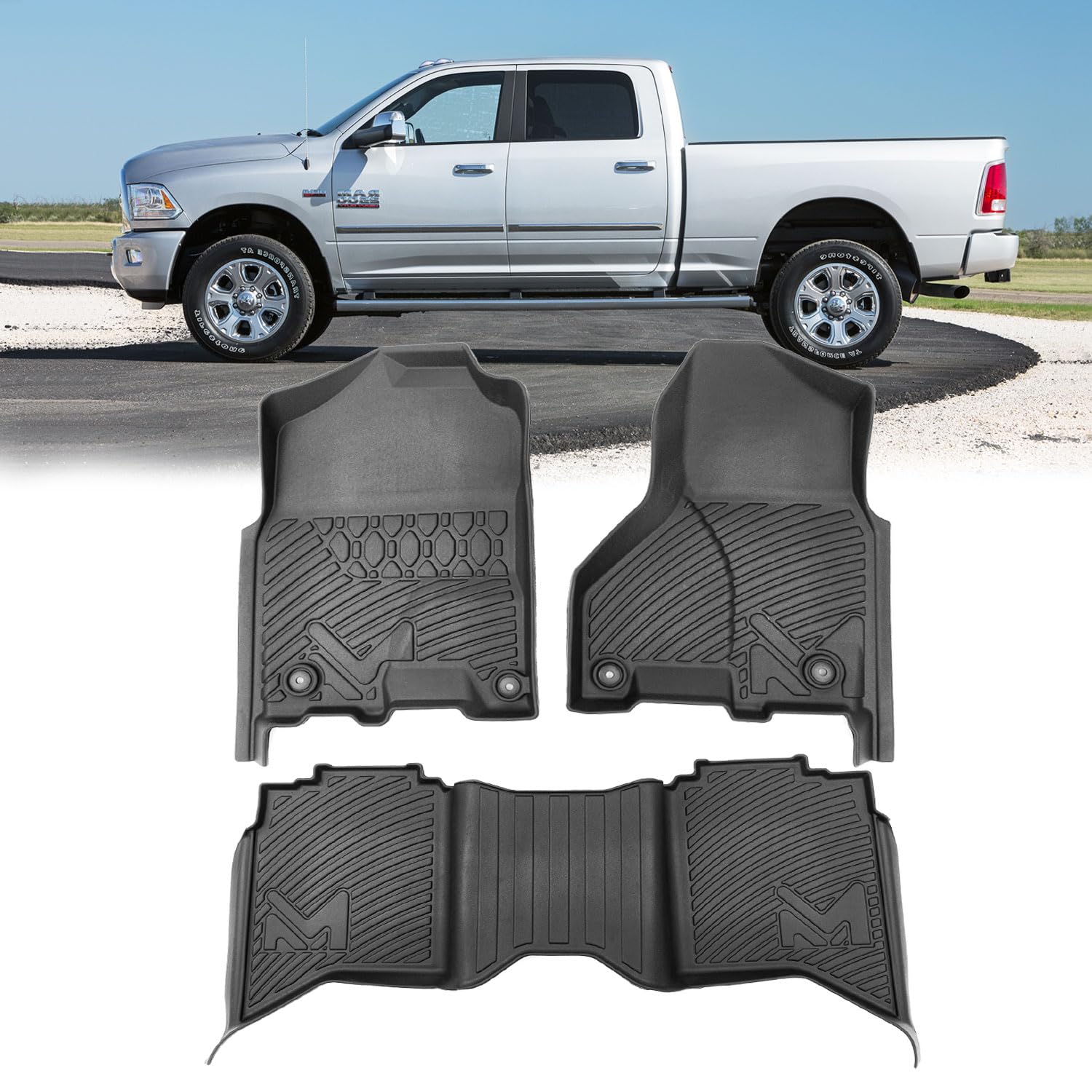 Floor Mats for 2013-2018 Dodge Ram 1500/2500/ 3500 Crew Cab, TPE Automotive All 