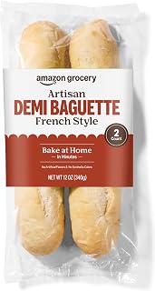 Amazon Grocery, Artisan Bake at Home French Style Demi Baguette, 12 Oz, Frozen
