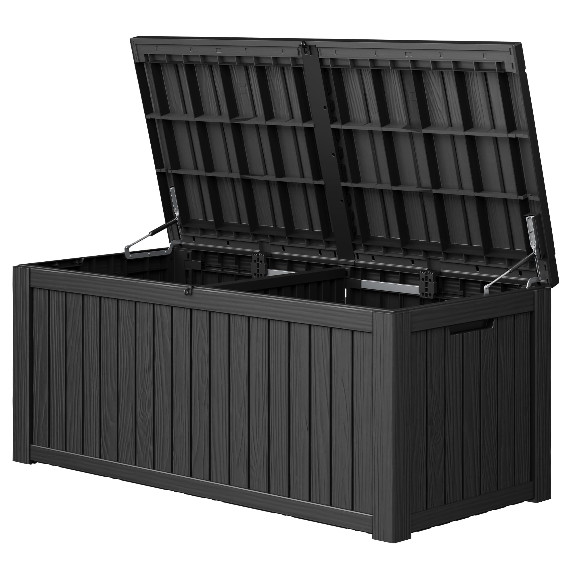 KAMABOKO 220 Gallon Outdoor Storage Box Waterproof Deck Box for Patio | Black Ou