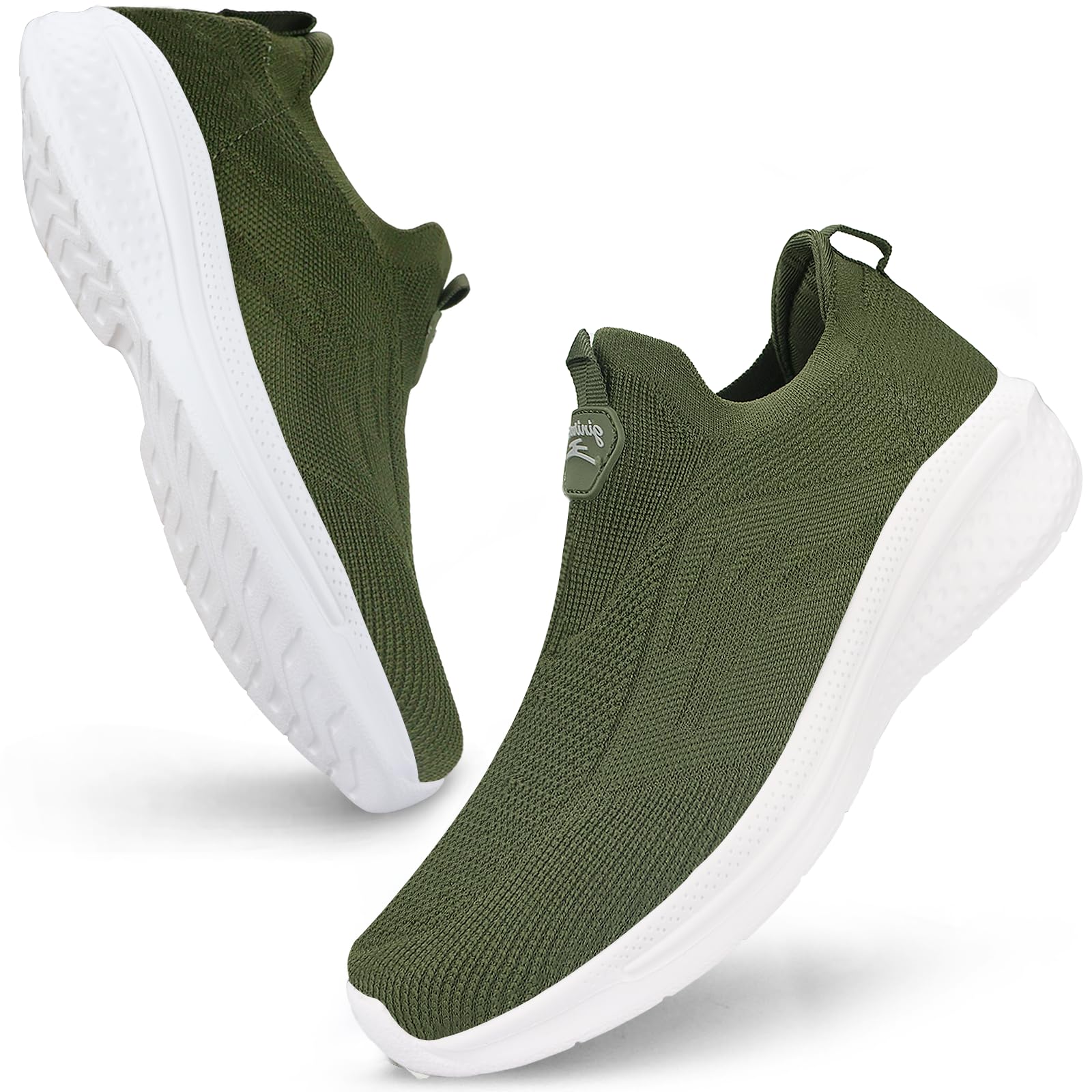 Giniros Men's Sneakers Slip On Running Running Walking Sneakers