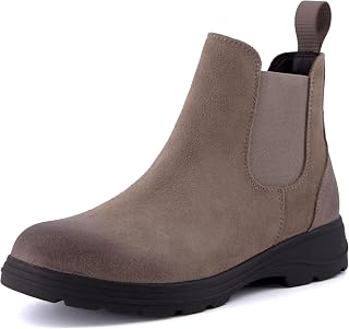 CUSHIONAIRE Britain-L - Botas Chelsea para mujer, de gamuza auténtica, con plantilla acolchada y suela de lengüeta