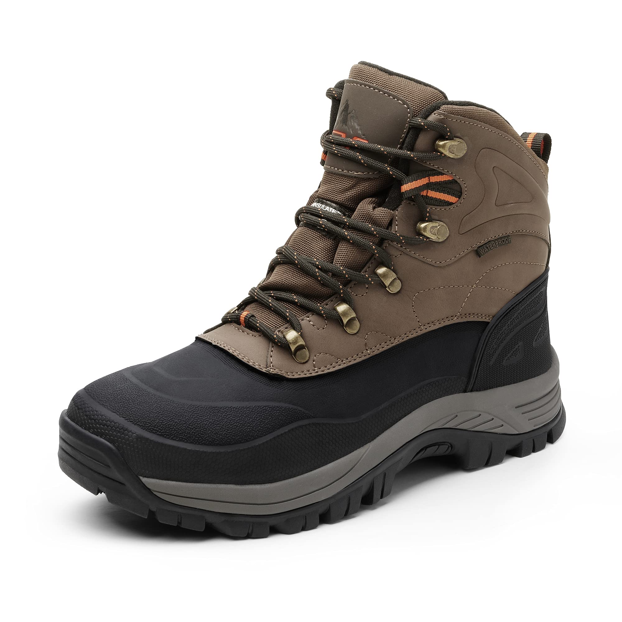 NORTIV 8 Snow Boots Non-Slip Winter Warm Man Trekking Waterproof Hiking Boots fo