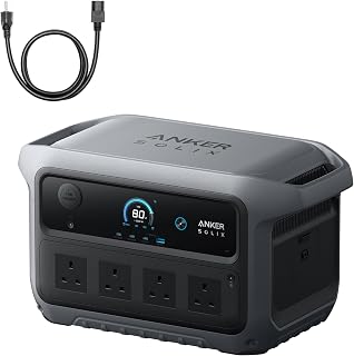 Anker SOLIX C2000 Gen 2 with AC Charging Cable, 2400W 2048Wh Power Station | 58 Min Fast Charge, Peak 4000W, Fast Charge 100% in 58 Min, Solar Generator for Home Backup, Emergency, Camping and RVing