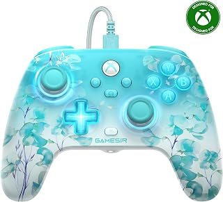 GameSir T7 Pro Floral Wired XBOX Controller,Hall Effect,RGB,Trigger Stop,PC | Hall Effect Sticks & Triggers; 2 Remappable Back Buttons; Adjustable Trigger Stops; RGB Lighting Effects