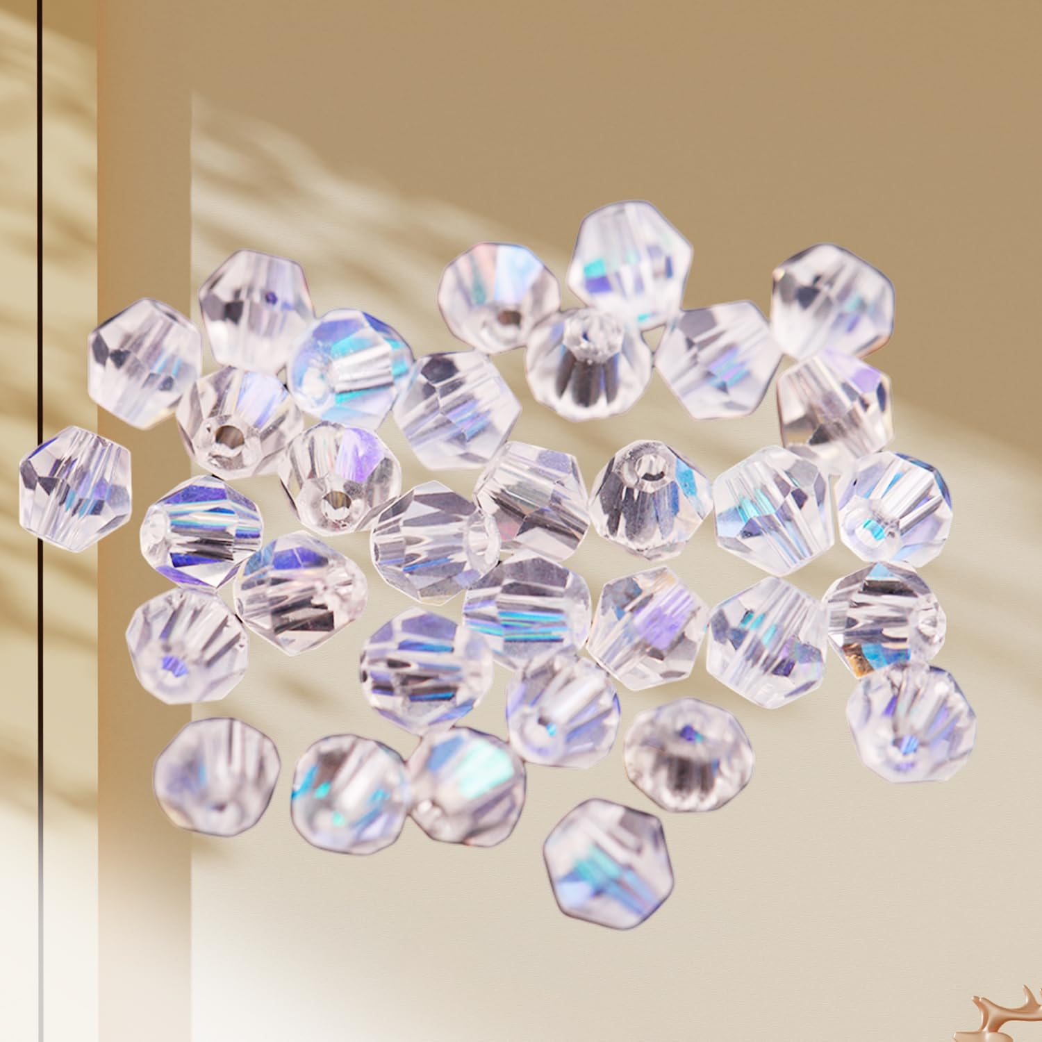 Colorful Bicone Beads Necklace Jewelry Making DIY Accessories Faceted Loose Spac