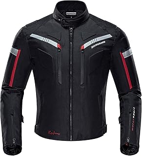 Motorcycle Jacket for Men with Removable CE Armor All Season | Waterproof, Windproof，CE Protective Gear, Removable liner, 600D Oxford, Adjustable Fit, Reflective Design, 4 Pockets