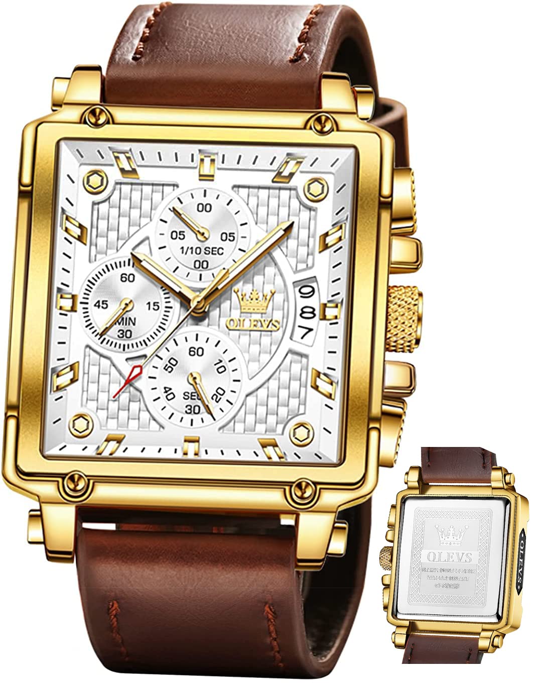 OLEVS Mens Automatic Timing Mechanical Watch with Bezel Waterproof Luminous Prec